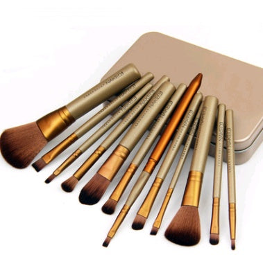 12 makeup brush sets iron box Makeup Brush Set Box